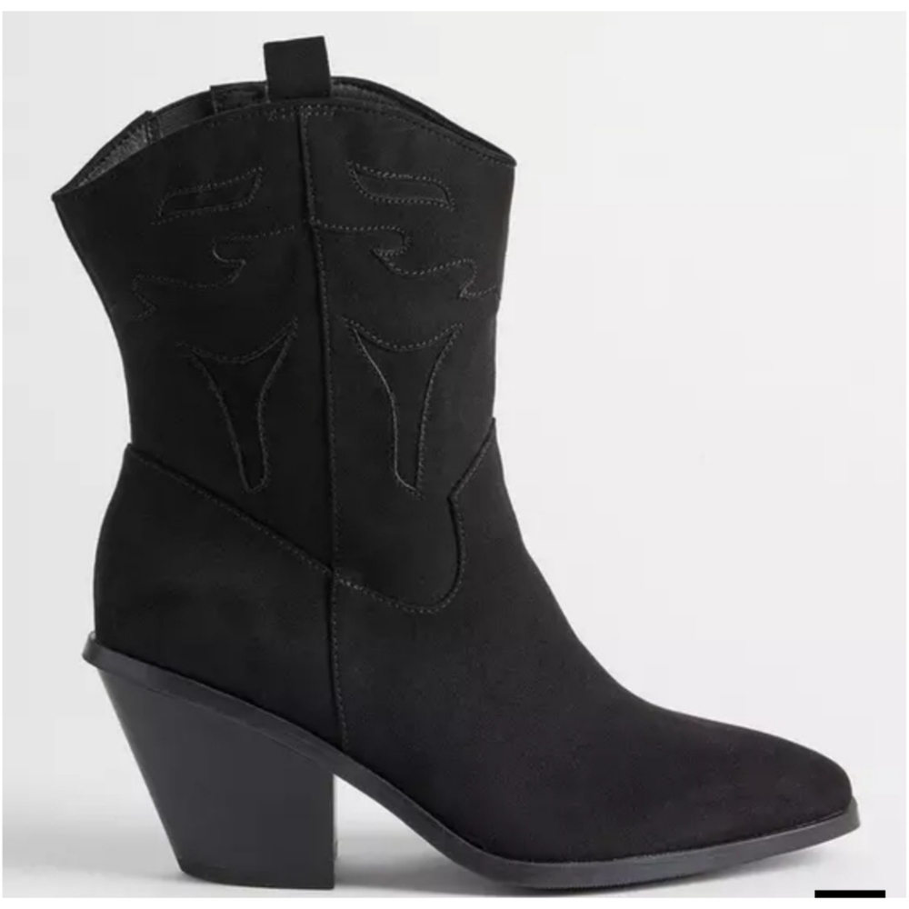 Torrid Western Pull On Extra Wide Width Black Bootie Size 10.5WW - Picture 2 of 16